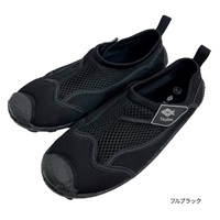 アクアシューズ 【ビーチシューズ/水陸両用シューズ】(フルブラック-18cm)